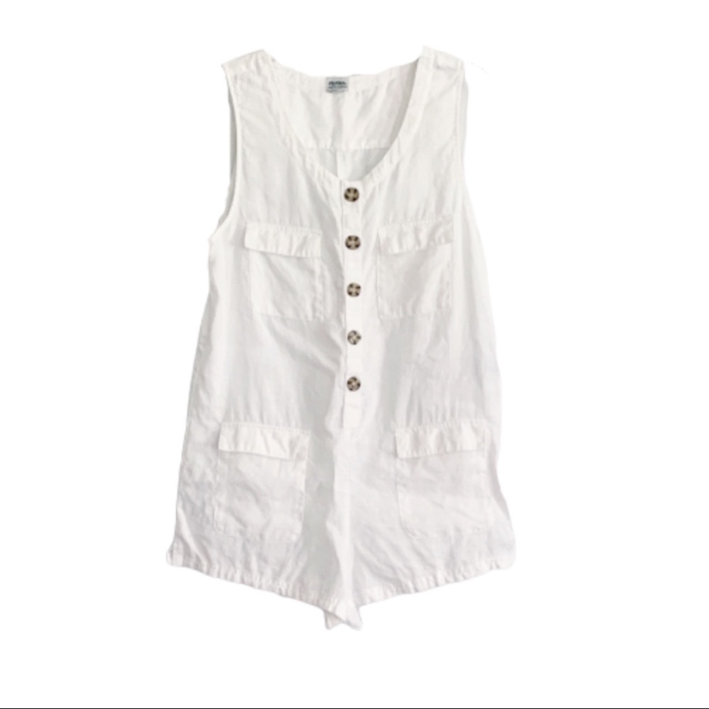 Rhythm Positano Linen Romper Swimsuit Coverup